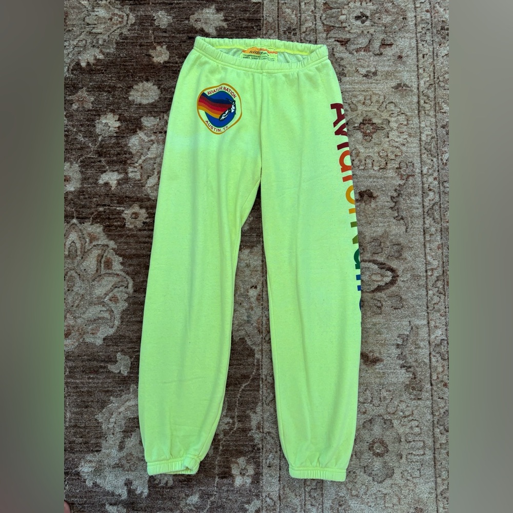 Aviator Nation Yellow Sweatpants Size L